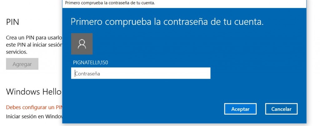 Windows 10 Hello Configurar PIN