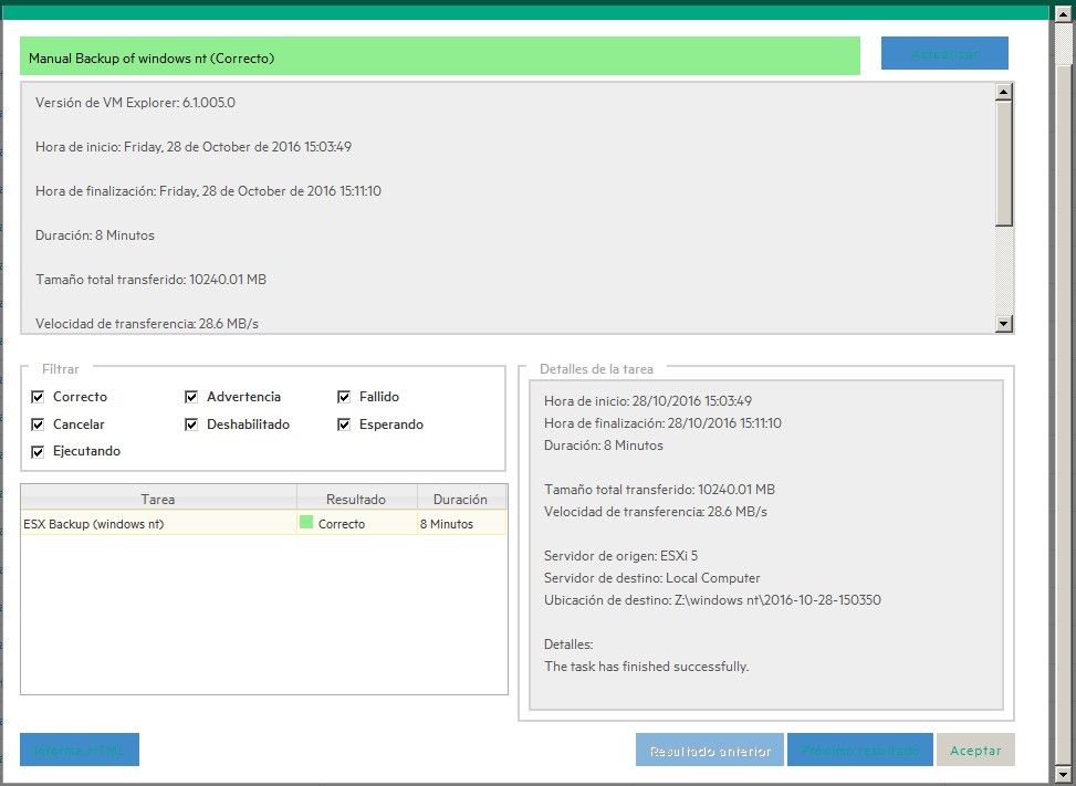 Instalación VM Explorer: Configurar la primera Copia de Seguridad 11