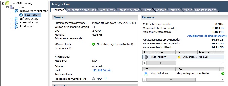 Cómo recuperar espacio no usado en VMware 6.0 - 2
