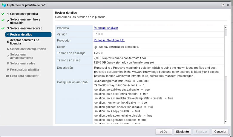 Instalación y Configuración de Runecast para VMware (Parte 2) 6